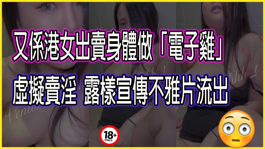 【網上轉載】又係港女出賣身體做「電子雞」虛擬賣淫 露樣宣傳不雅片流出